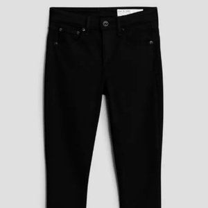 Rag & Bone Black Stretch Pants | High Rise Ankle Skinny